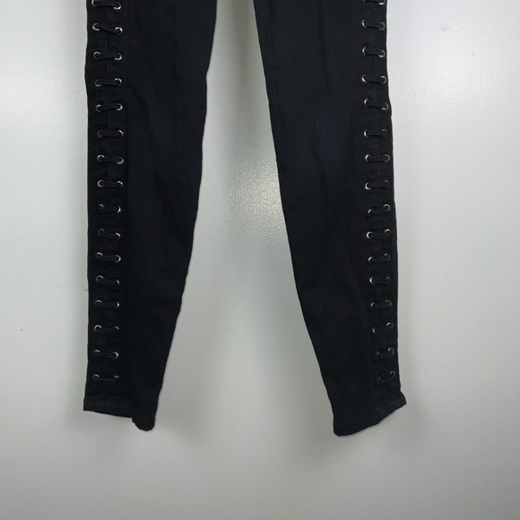 Guess Black Kate Skinny Lace Up Jeans | Size 24 - Picture 3 of 8